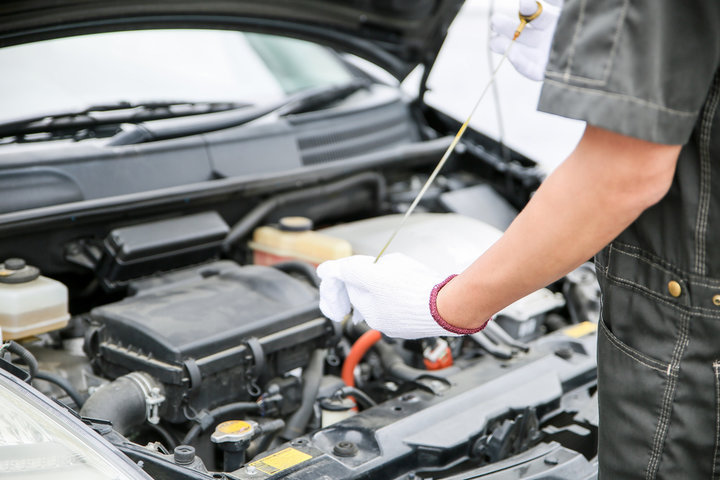 checking the dipstick